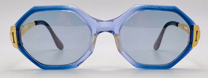 Vintage 1970s Pathway Hexagonal Blue Frame-Gold Temples-w/New Custom Berko’s Designs Lenses