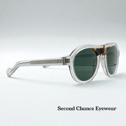 ENTOURAGE OF 7 “DECKER”-CRYSTAL & TORTOISE-GREEN LENS-BRAND NEW / UNWORN-FULL KIT