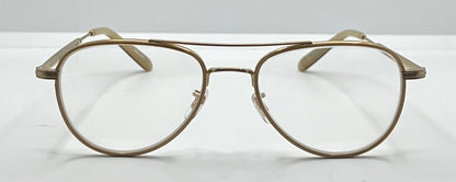 Garrett Leight Linnie PLBGE-MG Pearl Beige Matte Gold 51-19 Eyeglasses – Full Kit, New