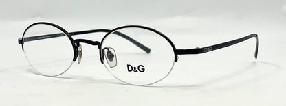 D&G Dolce & Gabbana 5058 01 m-Semi Rimless Oval Glasses Frame-UNWORN 47-21 135