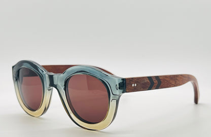 Original Timber Co. San Francisco-Model: B-16000
Y2K Deadstock-Genuine Wood Temples-45mm