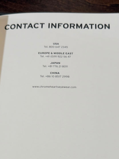 Chrome Hearts Eyewear Lookbook Vol 22 Edition 2 Fall 2022 – Authentic Mint Archive