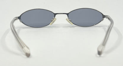 Gucci GG1608/S 8S7 Y2K Vintage Oval Sunglasses-New Solid Blue Tinted Custom Lenses