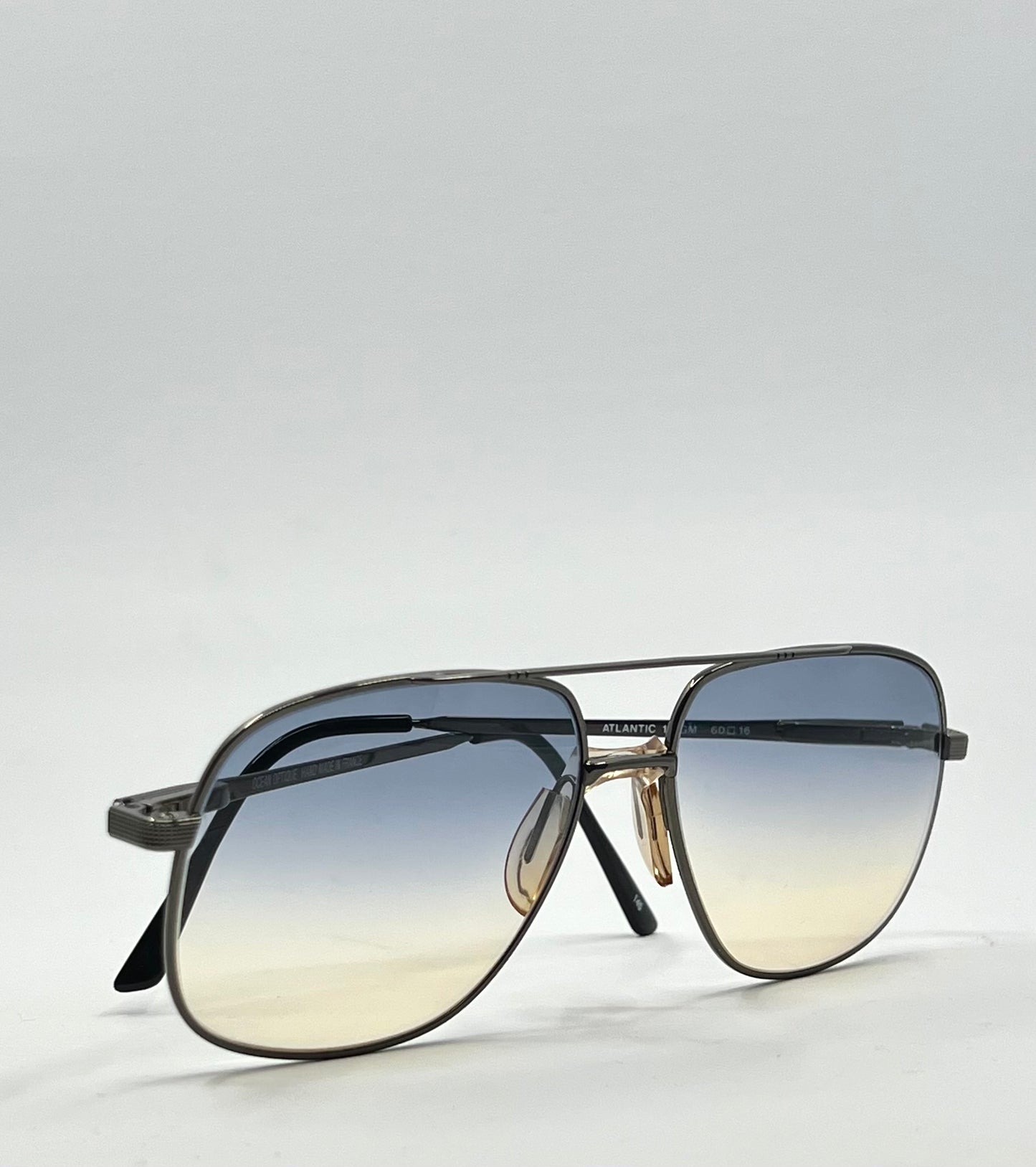 Ocean Optique Atlantic 1 GM Aviator Vintage Sunglasses w/New, Custom Lenses-France-60mm