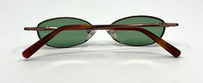 Valentino 5496 Oval Y2K Sunglasses Bronze-New Solid Green Custom Tinted Lenses