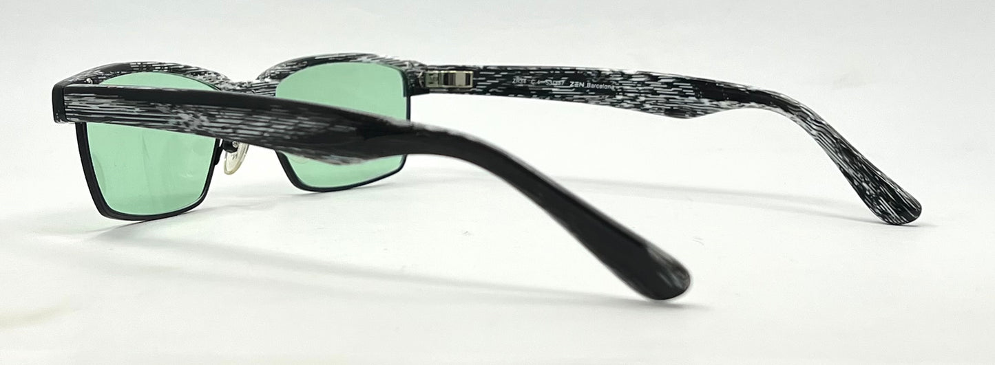 ZEN Barcelona ZR34 Sunglasses w/New Solid Green Custom Lenses-Unworn