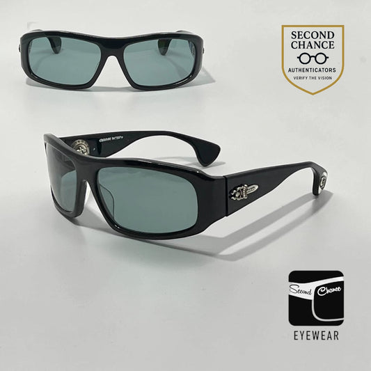Chrome Hearts Dixie Normus BK -New Zeiss Blue Smoke Custom Lenses-Full Kit