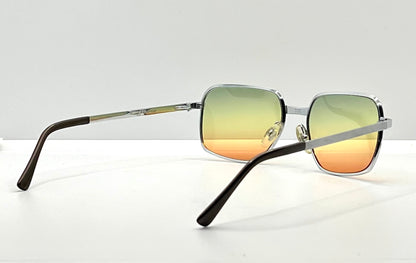 FAIRFIELD FO66-Vintage Sunglasses-Chrome Frame w/New, Custom Tri-Gradient Lenses-Deadstock-France 66mm