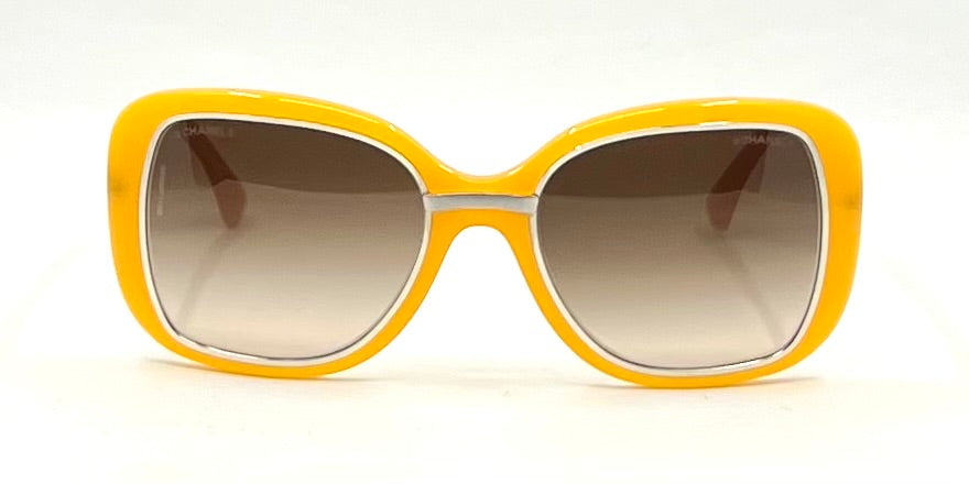 Chanel 6044-T 1435/S5 Yellow Oversized Sunglasses-Unworn-Full Kit-55mm