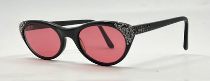 LIBERTY USA Vintage Cat Eye Sunglasses-New Rose Tinted Custom Lenses 1950s