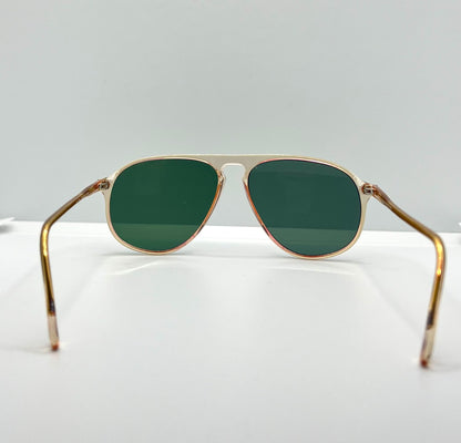 LOGO Paris LP 275 Vintage Sunglasses-Gold/Amber Frame-Custom Lenses-Deadstock-Italy
