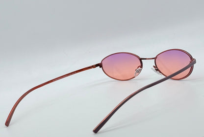 Christian Dior CD3605 32S Y2K Red Oval Sunglasses w/Custom Sunset Gradient Lenses
