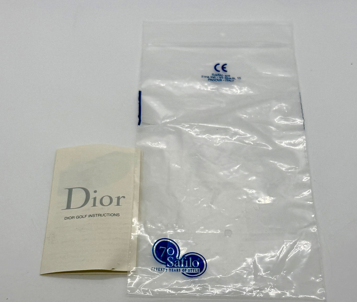 Christian Dior Golf W08 Blue Shield Sunglasses Italy Safilo Y2K Full Kit