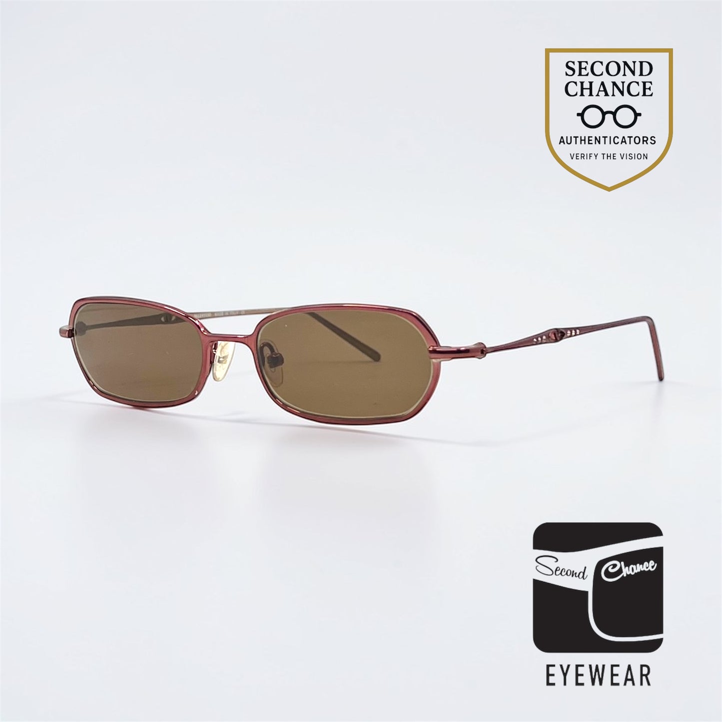 Valentino 5327 OJV2 Y2K Vintage Sunglasses-New Solid Brown Custom Lenses