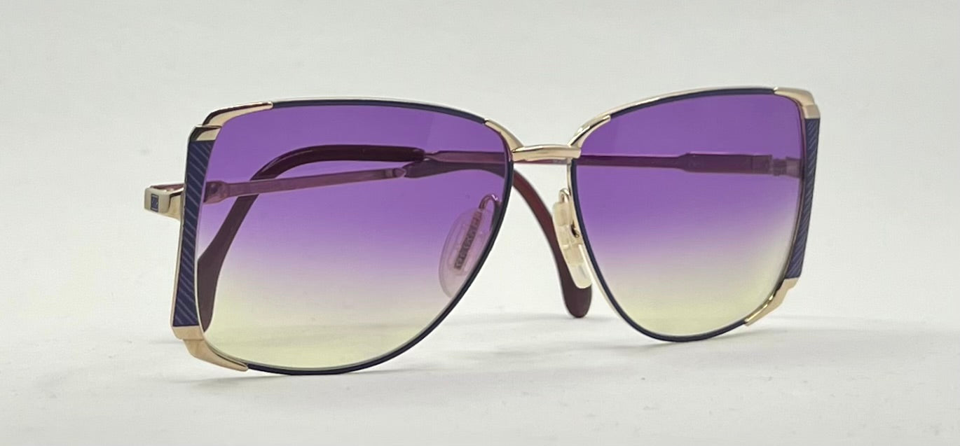 ZEISS 9293/0 Vintage Sunglasses w/New Purple to Yellow Gradient Custom Lenses-60mm