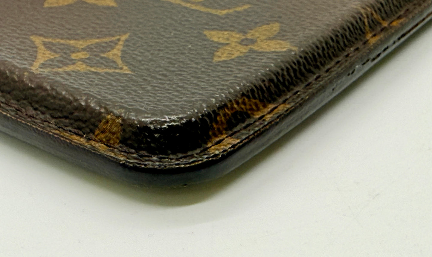 Louis Vuitton Monogram Phone Sleeve Vintage LV Canvas Slim Pouch
