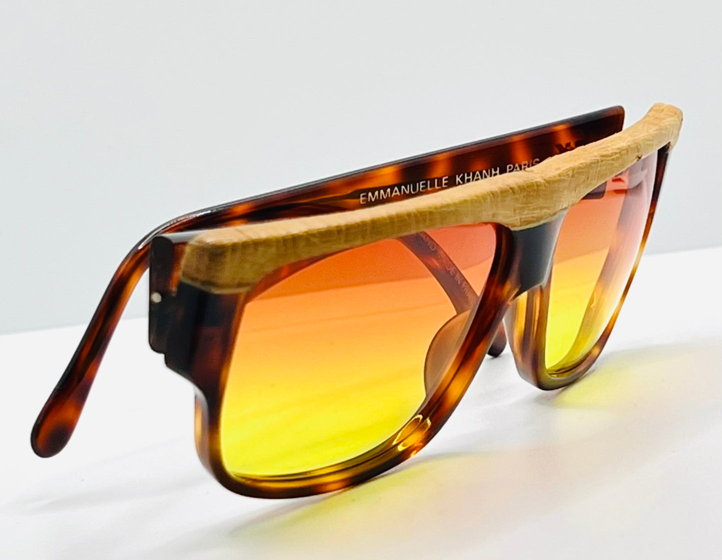 Vintage Emmanuelle Khanh 10640 Python Sunglasses – Sunburst Edition 1 of 1