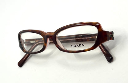 Prada VPR 11T Vintage Eyeglasses-Tortoiseshell Deadstock/Unworn-Italy 51mm