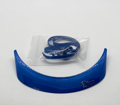 Christian Dior Golf W08 Blue Shield Sunglasses Italy Safilo Y2K Full Kit