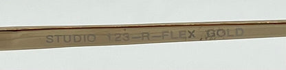 Studio 123-R-Flex Gold Vintage Aviator Sunglasses w/New Grey Gradient Custom Lenses-Deadstock