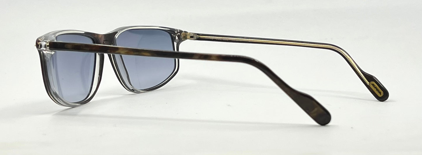 Alpina EA 76–3337602 Vintage Sunglasses-New Blue Smoke Gradient Custom Lenses-56mm