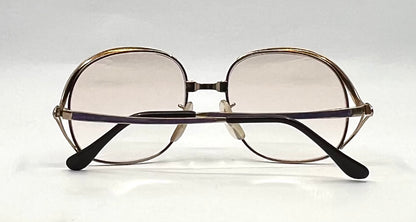 Vintage GILT ISABEL 52-18 Gold Purple Enamel Japan Sunglasses
