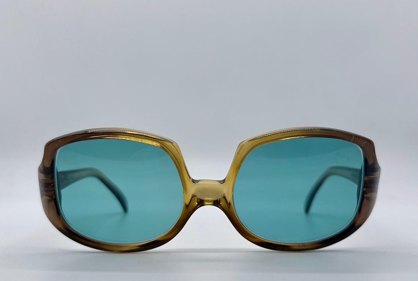 Christian Dior 644 Vintage 1970s Sunglasses w/New Aqua Solid Custom Lenses-NOS