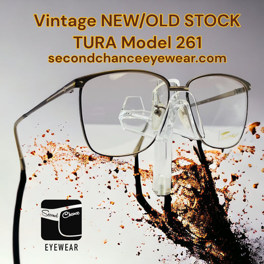 VINTAGE TURA FRAMES-Mod. 261 H38 NEW/OLD STOCK-1970’s Era Full Rim-Made In Japan