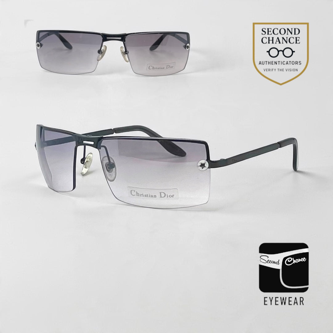 Dior Adiorable 2 Vintage Y2K Rimless Gray Sunglasses Unworn Original Case Italy
-Unworn/Original Case