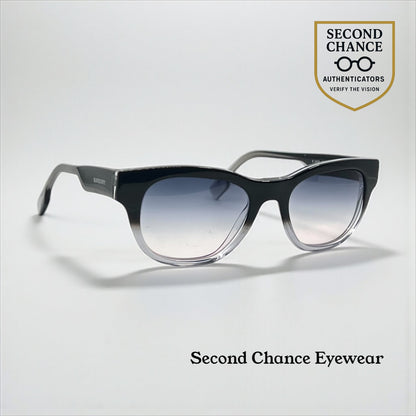 Burberry B2306 Black/Clear Cat-Eye w/New Gradient Second Chance Customs Lenses