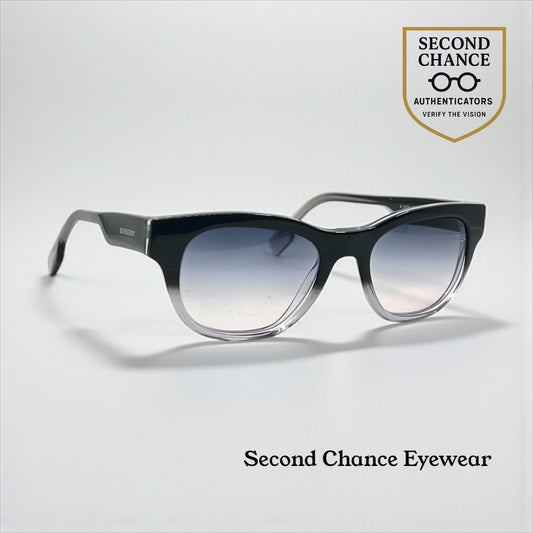 Burberry B2306 Black/Clear Cat-Eye w/New Gradient Second Chance Customs Lenses