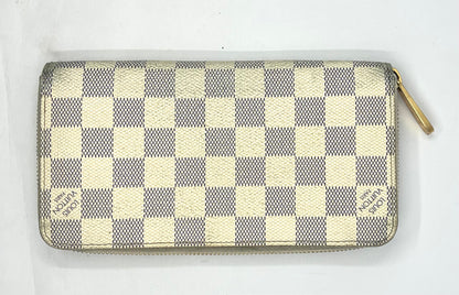 Louis Vuitton Damier Azur Long Zip Wallet Zippy Authentic Made in Spain