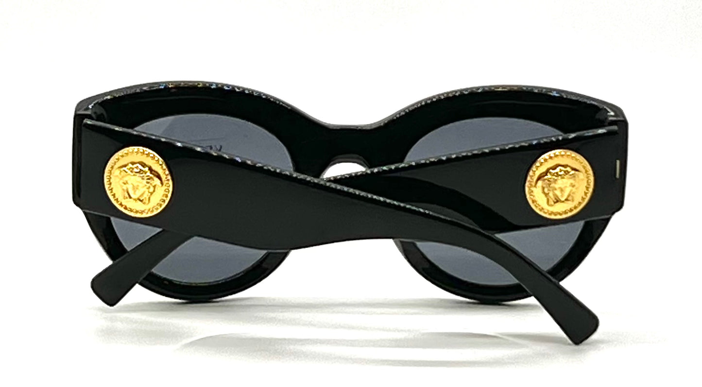 Versace VE4353 Tribute Medusa Vintage Sunglasses-Black-Deadstock