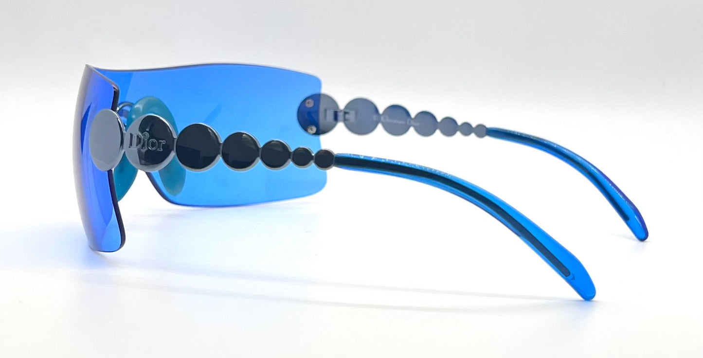 Christian Dior Millenium 55N Vintage Shield Sunglasses-Unworn/Full Kit
