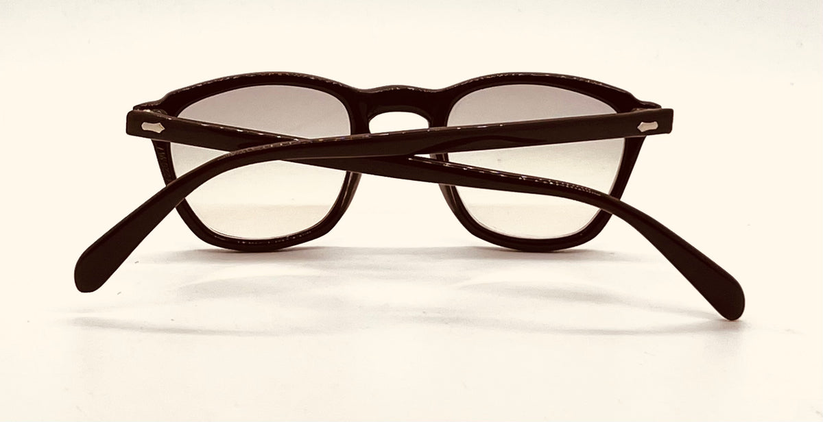 American Optical Vintage Hinge Wellington Chocolate Brown Zero Tint Eyeglasses