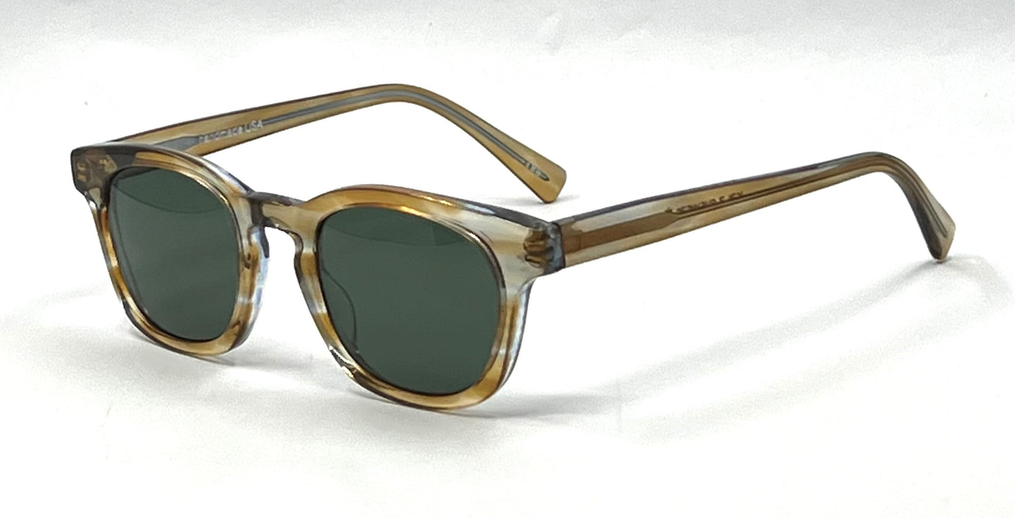 KALA Eyewear Allen LB-B Handmade USA-New Green Custom Lens-Sunglasses-Unworn