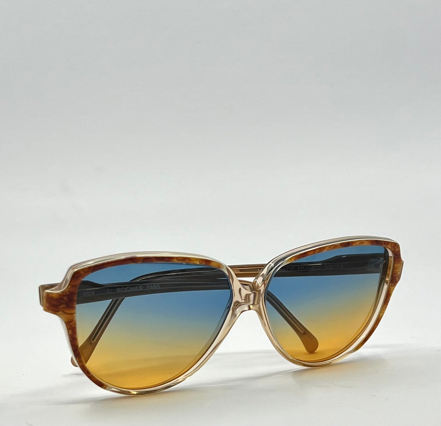 Rochas Paris 4604 Vintage Sunglasses w/New Gradient Tint Custom Lenses-Handmade in France-Unworn