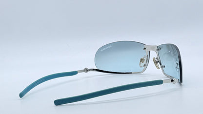 CHANEL C232-7H Rimless Shield Sunglasses Turquoise Melanin Lens-Deadstock
