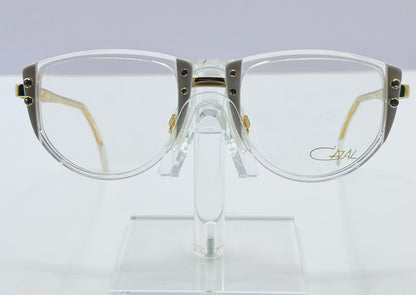 Cazal Vintage Eyeglasses-NOS-MODEL 332 COL. 180-Clear, White, Gold & Stones Frame