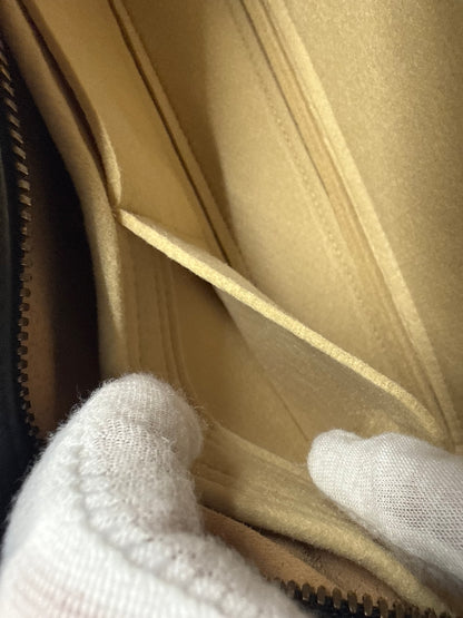 Gucci GG Marmont Small Camera Bag-Black Leather- Chevron Gold