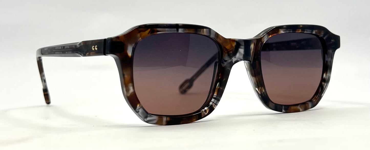 Odette Lunettes-Morton AO42 Sunglasses-New Grey/Rose Custom Gradient Lenses-Unworn