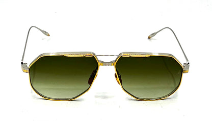 Jacques Marie Mage REYNOLD in ELECTRUM- Titanium Aviator-Unworn-Full Kit