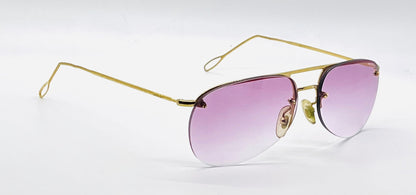 Gucci GG1292/S Gold Unworn Vintage Aviator Full Kit Custom Pink Lenses