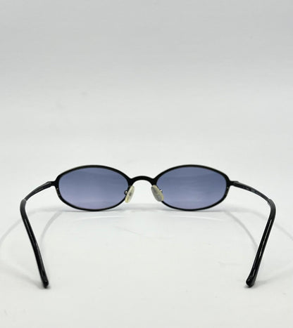 Versus by Versace Titanium Oval Sunglasses w/New Blue Tinted Custom Lenses/47-18mm