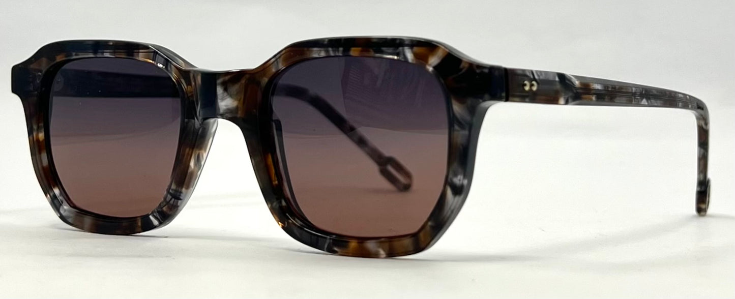 Odette Lunettes-Morton AO42 Sunglasses-New Grey/Rose Custom Gradient Lenses-Unworn