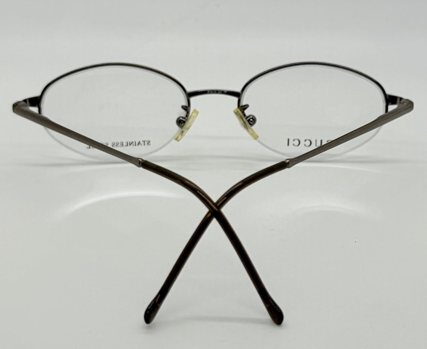 Gucci GG 2663 Half-Rim Stainless Steel Frames-Y2K Vintage-47mm-Italy