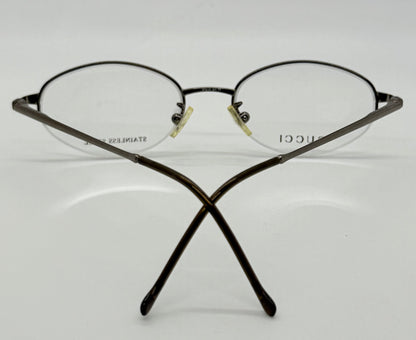 Gucci GG 2663 Half-Rim Stainless Steel Frames-Y2K Vintage-47mm-Italy