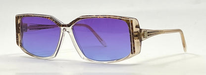 Givenchy Paris 857 Vintage Sunglasses-New Violet Gradient Custom Lenses-UNWORN