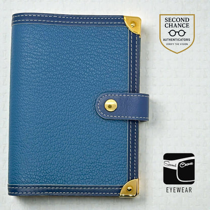 Louis Vuitton Taiga Agenda PM-Blue Leather-VINTAGE Organizer