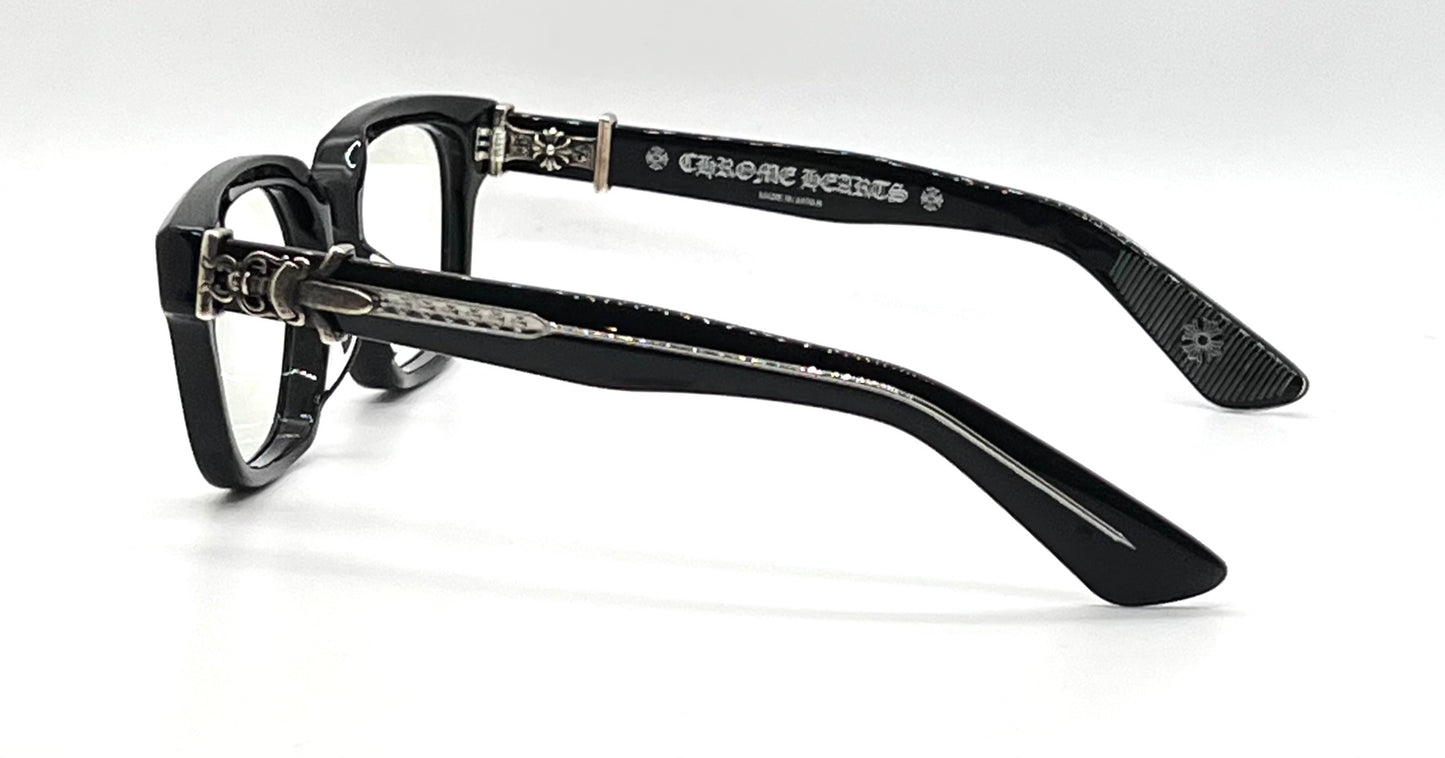 Chrome Hearts Vagillionaire II BK Black Optical Eyeglasses-Unworn-Full Kit-Japan